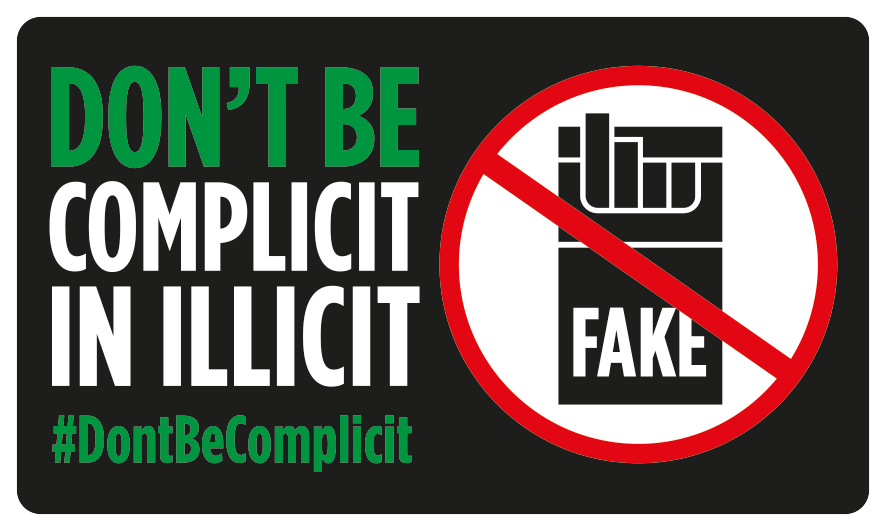 Don't be complicit in illicit. #DontBeComplicit
